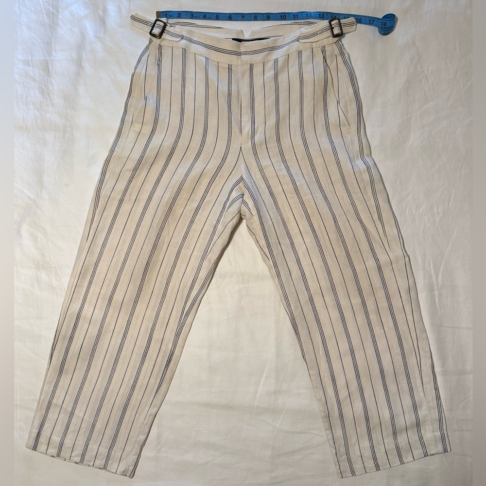 POLO RALPH LAUREN - Striped Wide Leg Linen Pants - Women’s Size 2
